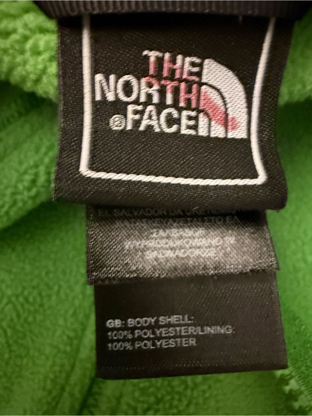 Boys The North Face Green Black Fleece Jacket Full Zip Youth LG 14/16 Outdoor - Picture 4 of 6